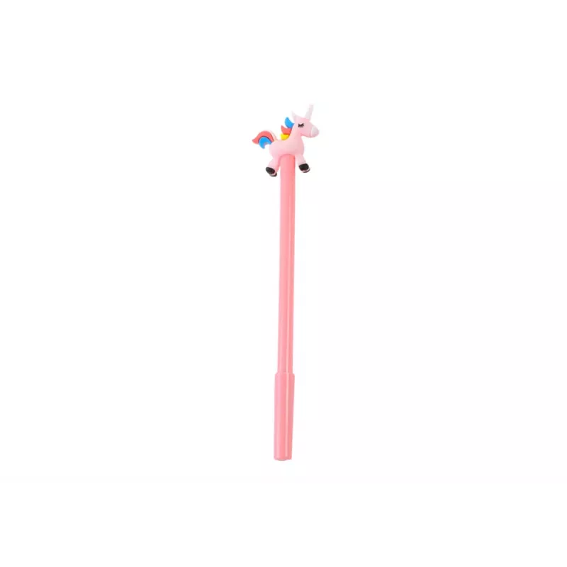 LEAN TOYS Unicorn Ballpoint Pen Black Cap Refill Mix White Pink 0.5mm