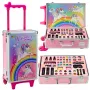 LEAN TOYS Unicorn Pink ratukinis lagaminėlis grožio rinkinys