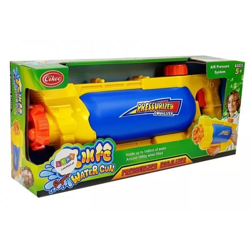 LEAN TOYS Vandens pistoletas 1450 ml Geltona-Mėlyna