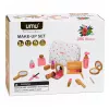 LEAN TOYS Wooden Beauty Set For Girls With White Cosmetic Bag 17 Pieces