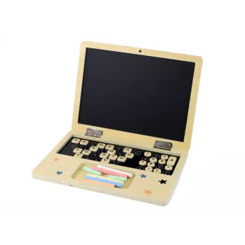 LEAN TOYS Wooden Blackboard Laptop Chalk