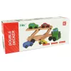 LEAN TOYS Wooden Green Truck with Trucks Blocks