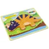 LEAN TOYS Medinis Dinozaurų Dėlionė Triceratops Ankylosaurus Oranžinė