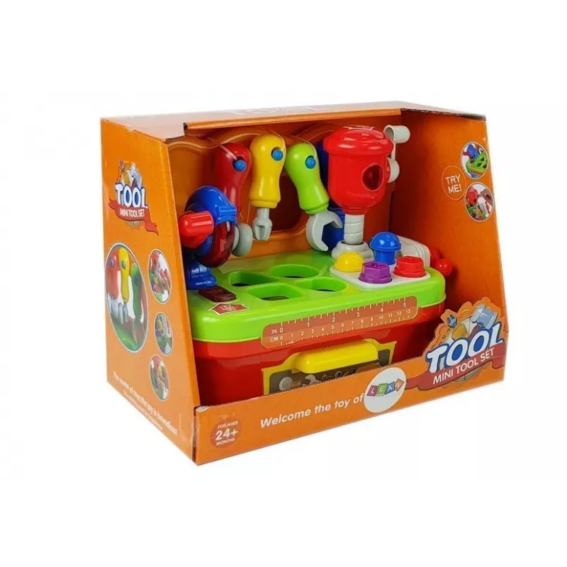 LEAN TOYS Workshop For Babies Sorter Tool Set su garsu ir šviesa