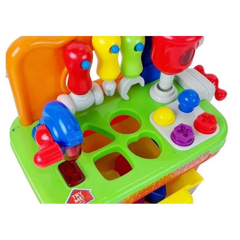 LEAN TOYS Workshop For Babies Sorter Tool Set su garsu ir šviesa