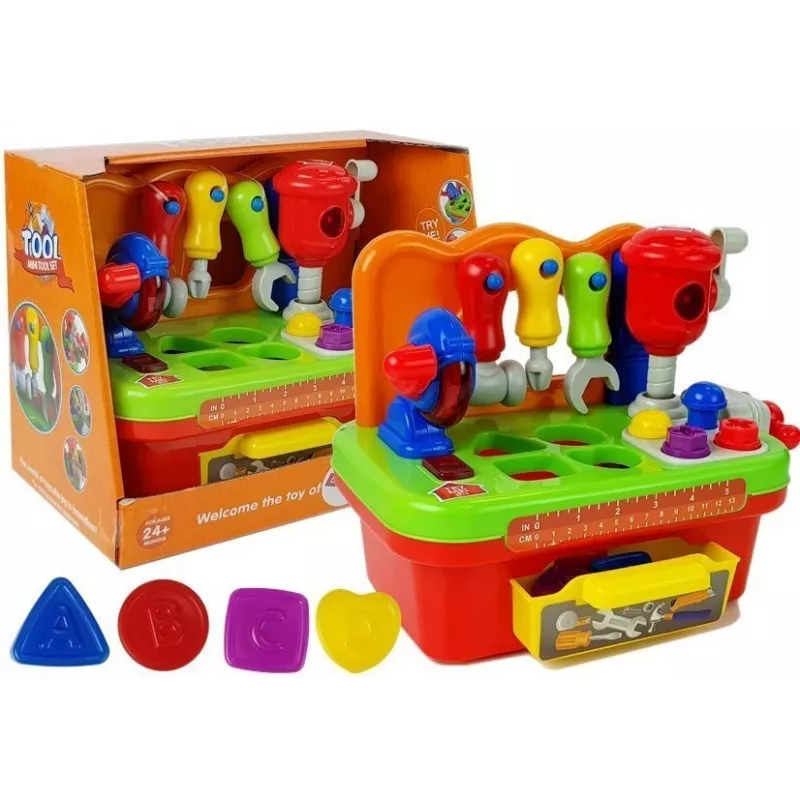 LEAN TOYS Workshop For Babies Sorter Tool Set su garsu ir šviesa