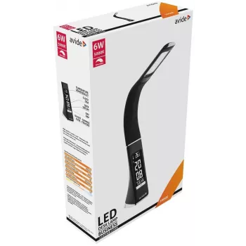 Avide LED stalinė lempa su kalendoriumi, juoda, 6W