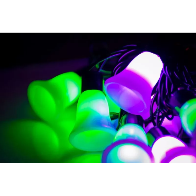 LED girlianda su varpeliais, 20 šiltų baltų LED, 2,5 m, baterijomis, auksinė