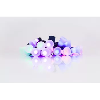 LED girlianda su varpeliais, 20 šiltų baltų LED, 2,5 m, baterijomis, auksinė