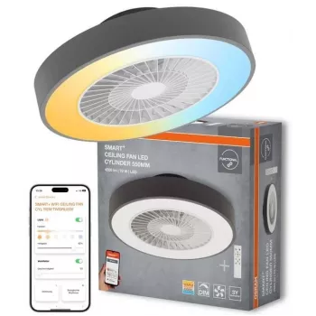 LEDVANCE SMART WIFI lubinis ventiliatorius su šviesa CYL REM 76W D550T – išmanus sprendimas jūsų namams