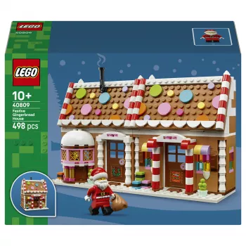 LEGO 40809 Kalėdinis meduolinis namelis – statybinių kaladėlių rinkinys (136 dalių, nuo 7 metų)