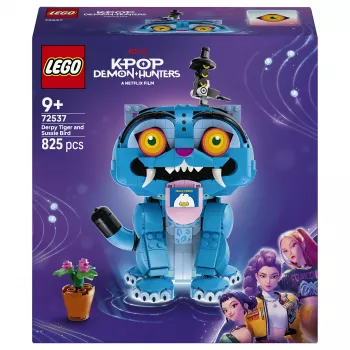 LEGO 72537 KPop Demon Hunters Derpy Tiger ir Sussie Bird statybos rinkinys