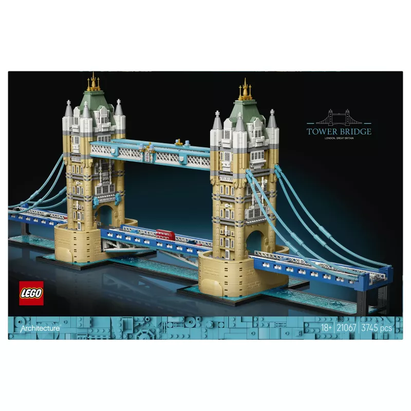 LEGO Architecture 21067 Tower Bridge statybinis rinkinys (1176 detalių) – ikoniškas Londono orientyras