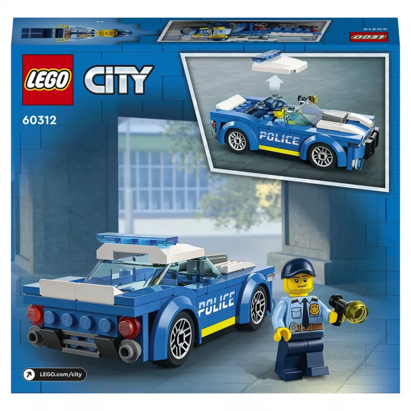 LEGO City Policijos Automobilis 60312 Konstruktorius su Minifigūrėle ir Kelių Kūgiu (94 Dalys, Nuo 5 Metų)