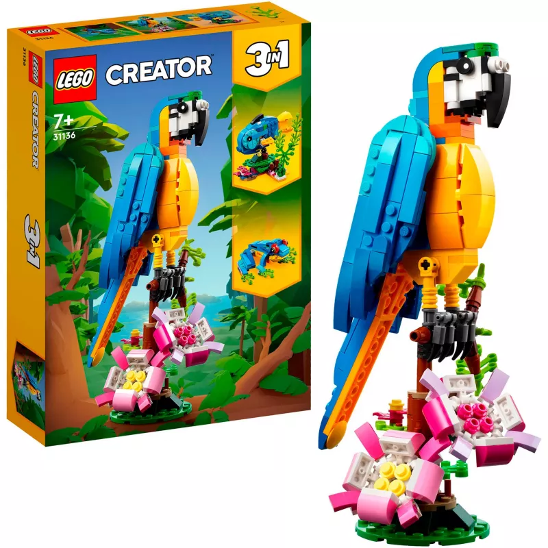 LEGO Creator Laukiniai gyvūnai 3-in-1 konstravimo kaladėlių rinkinys (1171 vnt.)