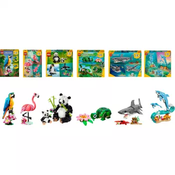 LEGO Creator Laukiniai gyvūnai 3-in-1 konstravimo kaladėlių rinkinys (1171 vnt.)