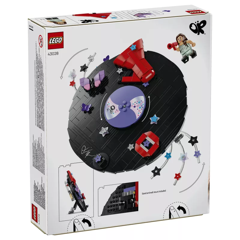 LEGO DOTS 43028 Olivia Rodrigo plokštelė – kūrybos rinkinys