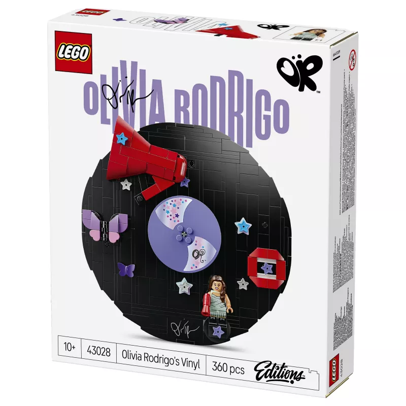 LEGO DOTS 43028 Olivia Rodrigo plokštelė – kūrybos rinkinys