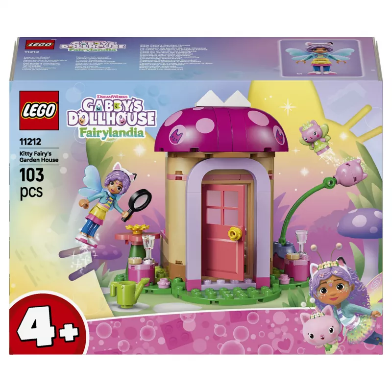LEGO Gabby's Dollhouse Kitty Fairy's Garden House 11212 Statybinis rinkinys vaikams nuo 4 metų (130 detalių)