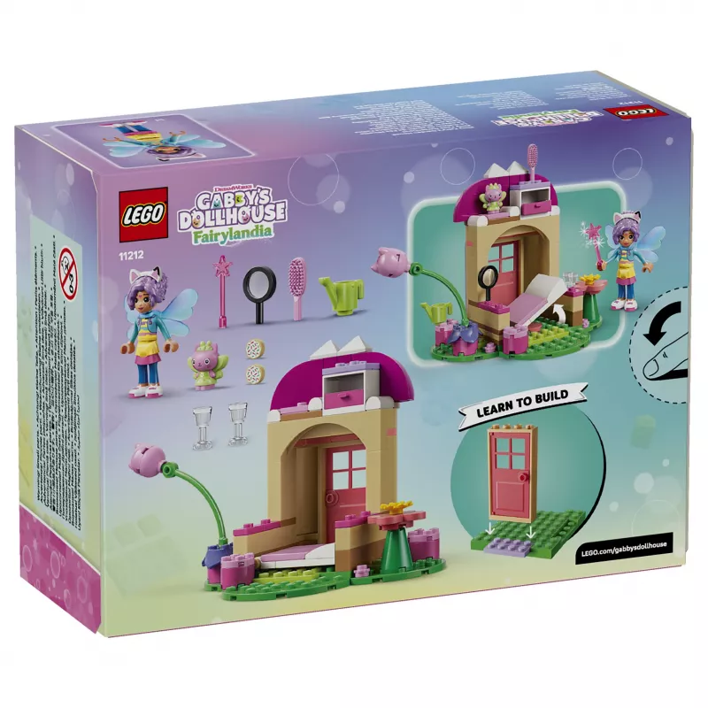LEGO Gabby's Dollhouse Kitty Fairy's Garden House 11212 Statybinis rinkinys vaikams nuo 4 metų (130 detalių)