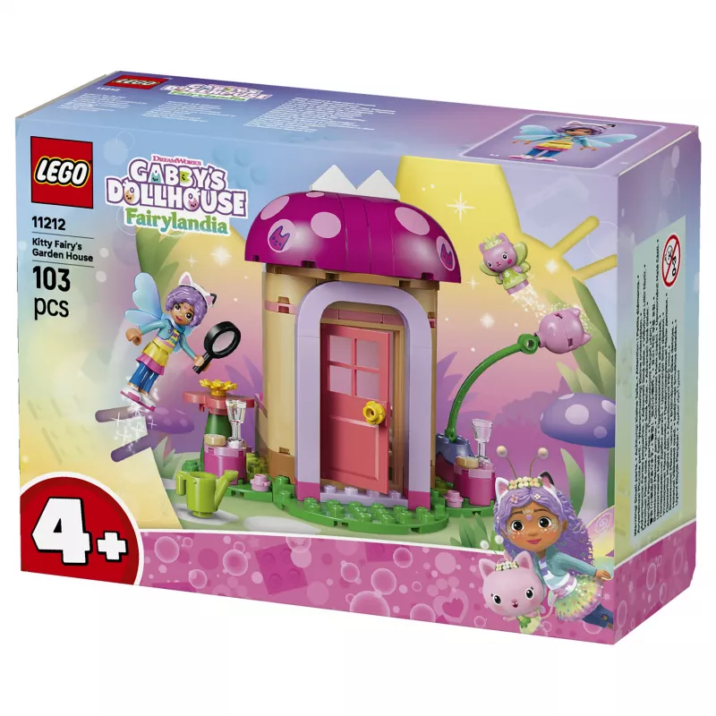 LEGO Gabby's Dollhouse Kitty Fairy's Garden House 11212 Statybinis rinkinys vaikams nuo 4 metų (130 detalių)