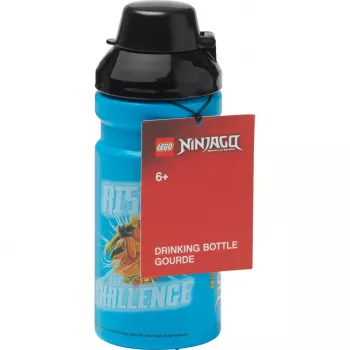 LEGO NINJAGO Geriamasis Butelis 390 ml Mėlynas su Silikoniniu Snapeliu ir Permatomu Dangteliu PP/Silikonas