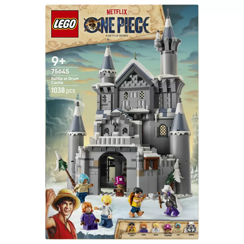 LEGO One Piece 75645 Mūšis prie Būgno pilies statybų rinkinys (1250 dalių, 7 minifigūrėlės)