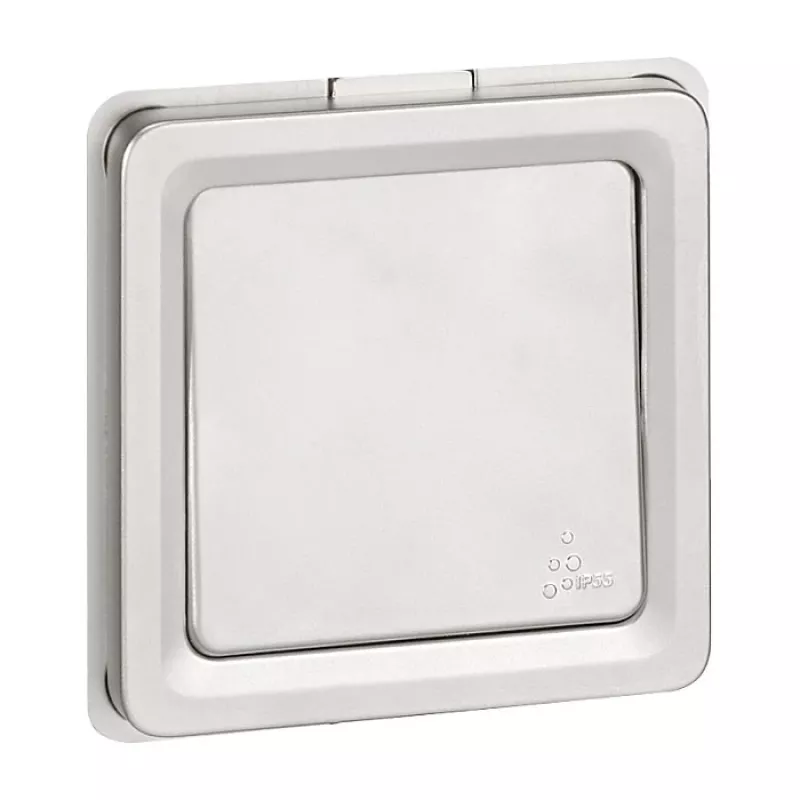 Legrand Soliroc 077811 universalus įjungimo/išjungimo ir perjungimo jungiklis, 1 poliaus, 10AX, 250V, IP55, IK10, pilkas