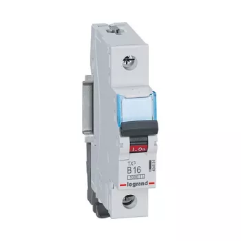 Legrand TX3 MCB B16 1 poliaus 10kA 230/400V 1 modulio automatinis jungiklis