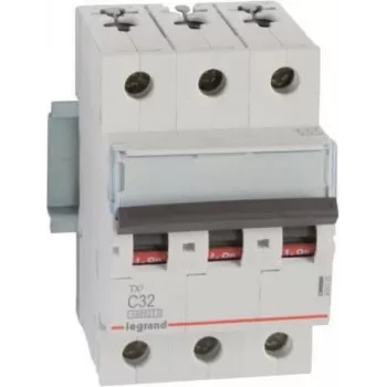 Legrand TX3 automatinis grandinės pertraukiklis MCB C 32A 3 polių 10kA 400V AC 3 moduliai 404225
