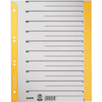 LEITZ A4 skiriamieji lapai geltoni 160 gsm, 25 vnt. pakelis 16523015