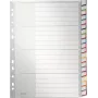 LEITZ A4 itin platūs tušti plastikiniai skyrikliai, 20 dalių, universalus perforavimas, permatomai balti 1278-00-00