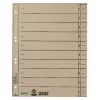 LEITZ A4 itin platūs registro skirtukai, manilos kartonas 230 g/m², pilki dažyti per visą storį, tušti skirtukai, 100 lapų 1658-00-85