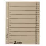 LEITZ A4 itin platūs registro skirtukai, manilos kartonas 230 g/m², pilki dažyti per visą storį, tušti skirtukai, 100 lapų 1658-00-85