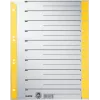 LEITZ A4 itin platūs kraft kartono skirtukai, 230 g/m², pilki su geltonais tuščiais skirtukais, 10 dalių rinkinys 1652-00-15