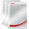 LEITZ Esselte Standartinis dokumentų įmautė A4, polipropilenas, skaidri, 0,06 mm, atidaroma iš viršaus, dokumentams saugi, daugiaaukštė perforacija, sustiprintas kraštas, 100 vnt. pakelis (925008)