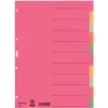 LEITZ itin tvirti kartoniniai skyrikliai, tušti skirtukai, A4, 10 dalių, įvairiaspalviai, 230 gsm, 5 spalvų dažytas kartonas (4359-00-00)