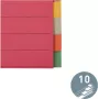 LEITZ itin tvirti kartoniniai skyrikliai, tušti skirtukai, A4, 10 dalių, įvairiaspalviai, 230 gsm, 5 spalvų dažytas kartonas (4359-00-00)