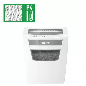 LEITZ IQ Home Office S dalelių pjaustymo dokumentų smulkintuvas, 8 lapai, 10 L, baltas (80360000)