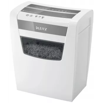 LEITZ IQ Home Office S dalelių pjaustymo dokumentų smulkintuvas, 8 lapai, 10 L, baltas (80360000)
