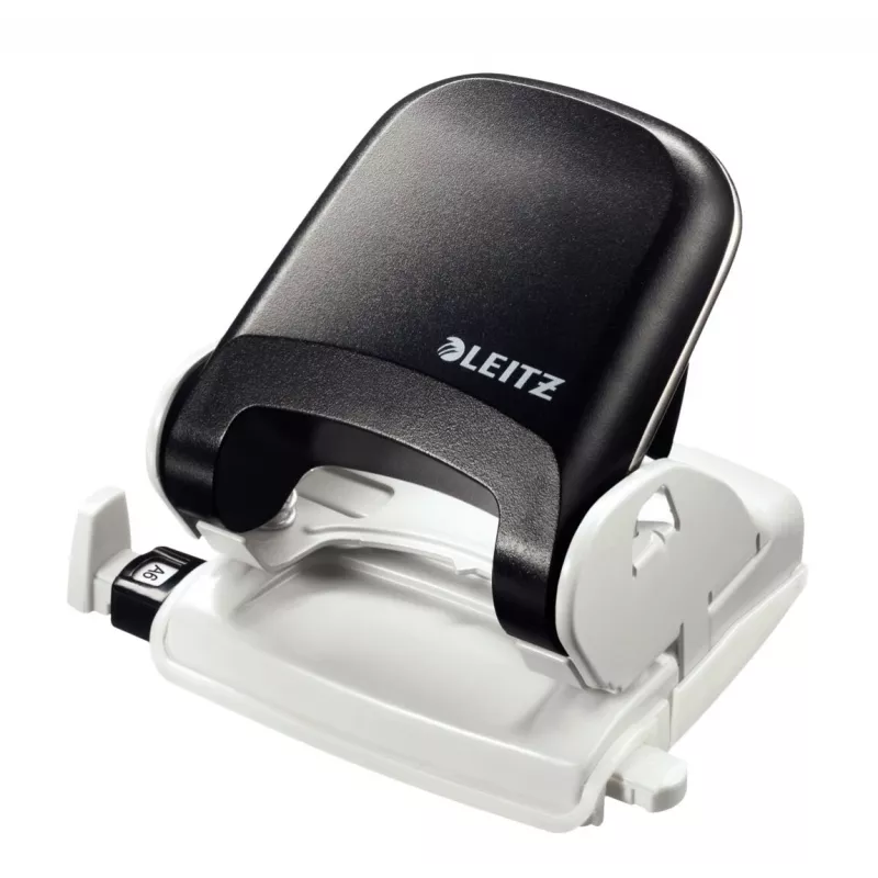 Leitz NeXXt stalinis skylamušis, 30 lapų, 2 skylės, 5,5 mm, A4-A6, Folio, US-Quart, metalas ir plastikas, juodas 5005-00-95