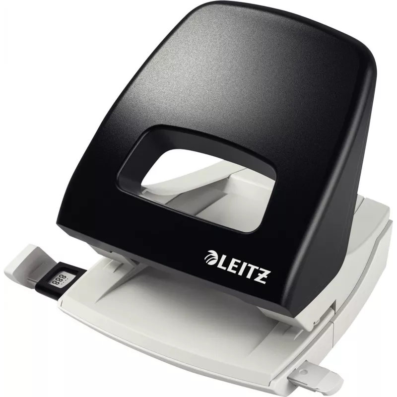 Leitz NeXXt stalinis skylamušis, 30 lapų, 2 skylės, 5,5 mm, A4-A6, Folio, US-Quart, metalas ir plastikas, juodas 5005-00-95