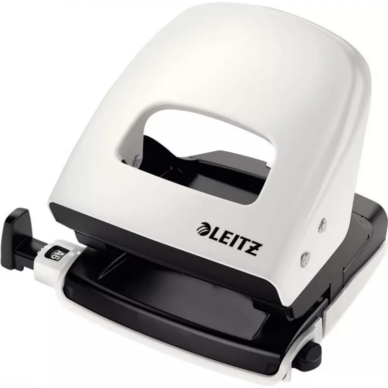 Leitz WOW 5008 rašomasis stalo organizatorius, blizgus baltas, 4 skyriai, kubo dizainas 5008-10-01