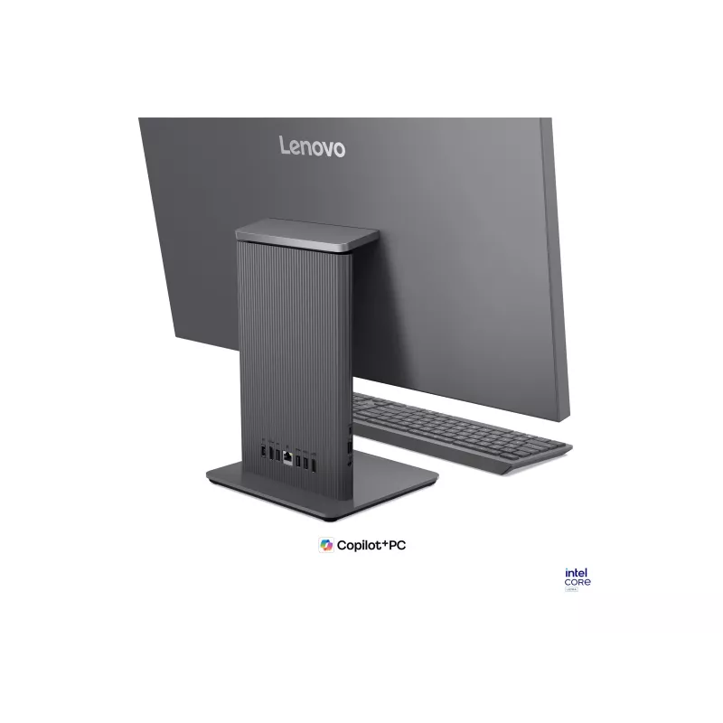 Lenovo IdeaCentre AIO 27IPH11 All-in-One stalinis kompiuteris, 27 col. QHD, Intel Core Ultra 7 355, 32GB LPDDR5X, 1TB SSD, Intel Graphics, Windows 11 Home, pilka (Luna Grey), angliška klaviatūra, 2 metų garantija