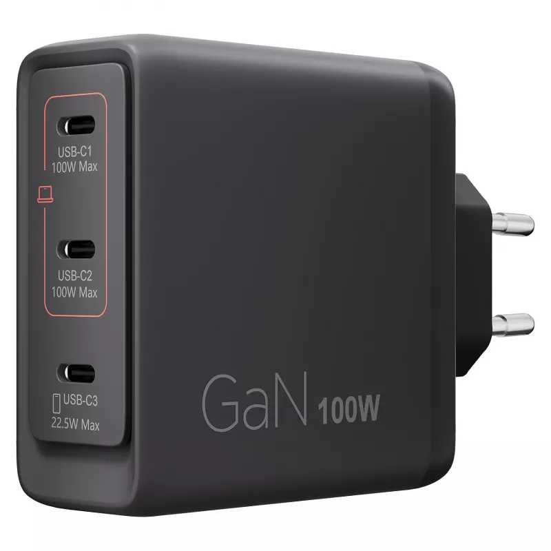 Lenovo USB-C 100 W GaN kroviklis su keliais prievadais (40AW100BEU)