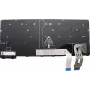 Lenovo ThinkPad T14 Gen 2 / T15 Gen 2 / P14s Gen 2 / P15s Gen 2 / L14 Gen 2 / L15 Gen 2 / E14 Gen 2 / E15 Gen 2 / X13 Gen 2 / X13 Yoga Gen 2 nešiojamojo kompiuterio klaviatūra, kiniška išdėstymas, apšviesta, sidabrinis rėmas, juodi klavišai, TrackPoint, F