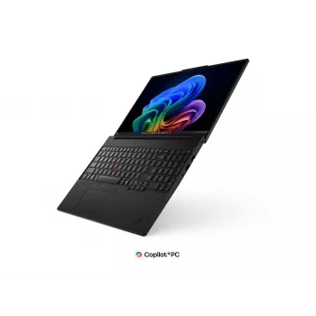 Lenovo ThinkPad T16 G5 Intel 16 colių WUXGA IPS nešiojamas kompiuteris, Intel Core Ultra 7, 32 GB LPCAMM2 LPDDR5X, 512 GB SSD, Windows 11 Pro, juodos spalvos