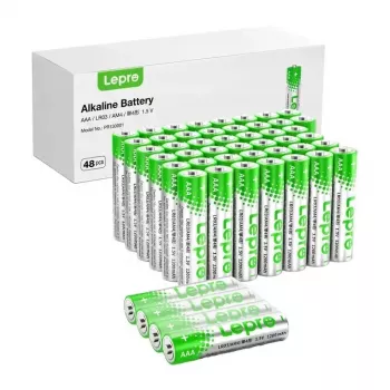 LEPRO 130001-48 AAA R3 šarminės baterijos, 48 vnt. pakuotė | 1,5V ilgaamžės, be gyvsidabrio