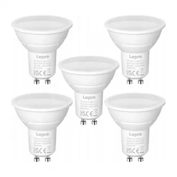 LEPRO 200073-WW-EU-5 GU10 LED lemputė, 4,5 W, 345 lm, 2700 K, 100°, 5 vnt. pakuotė