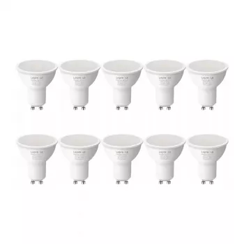 LEPRO 200081-WW-EU-10 GU10 LED lemputė, 4,5W (50W atitikmuo), 345 lm, 2700K šilta balta, 100° spindulio kampas, nedimnuojama, 10 vnt. pakuotė